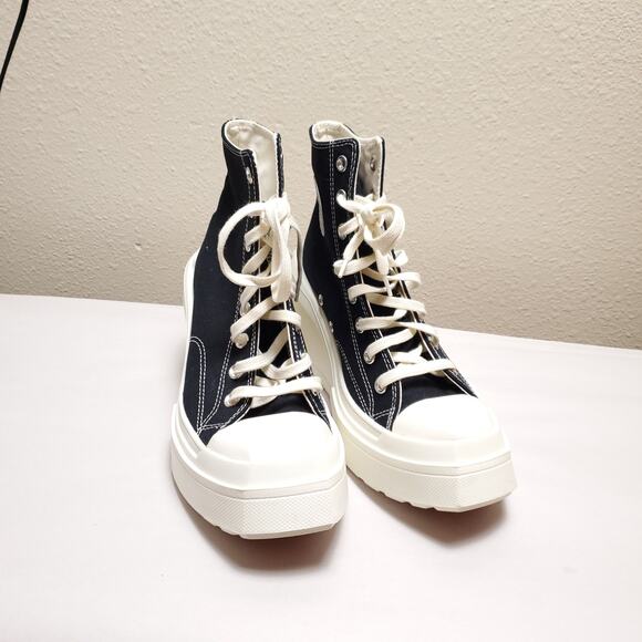 NEW CONVERSE Women and Wedge Chunky Sole Chuck Taylor High Top Sneakers Shoes - Picture 5 of 15